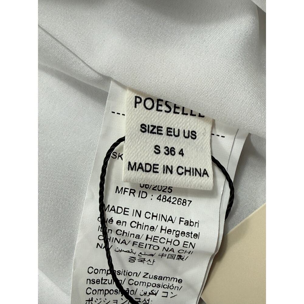 NWT Poéselle Women's white halter cotton dress, embroidered Celtic knotwork Sz 4 - Picture 5 of 13